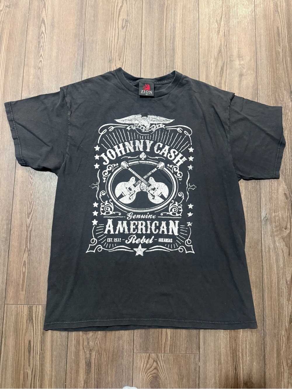 Johnny Cash American Rebel Graphic Band T Shirt Black Mens XXL USA Components